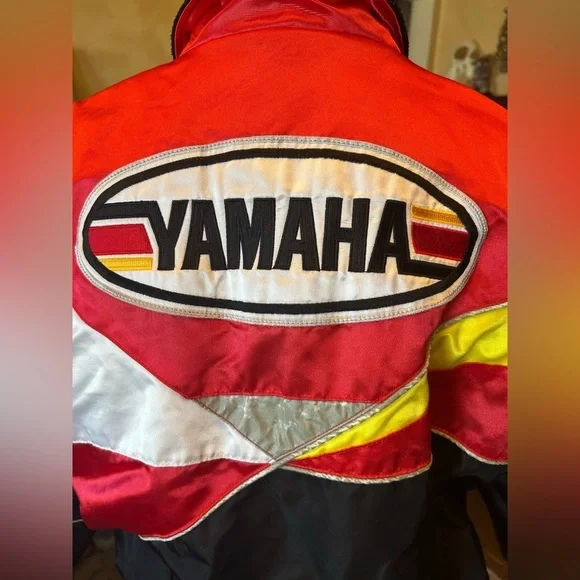 Vintage 90's Yamaha Racing Women's Snowmobile Winter Puffer Jacket S - Picture 9 of 16
